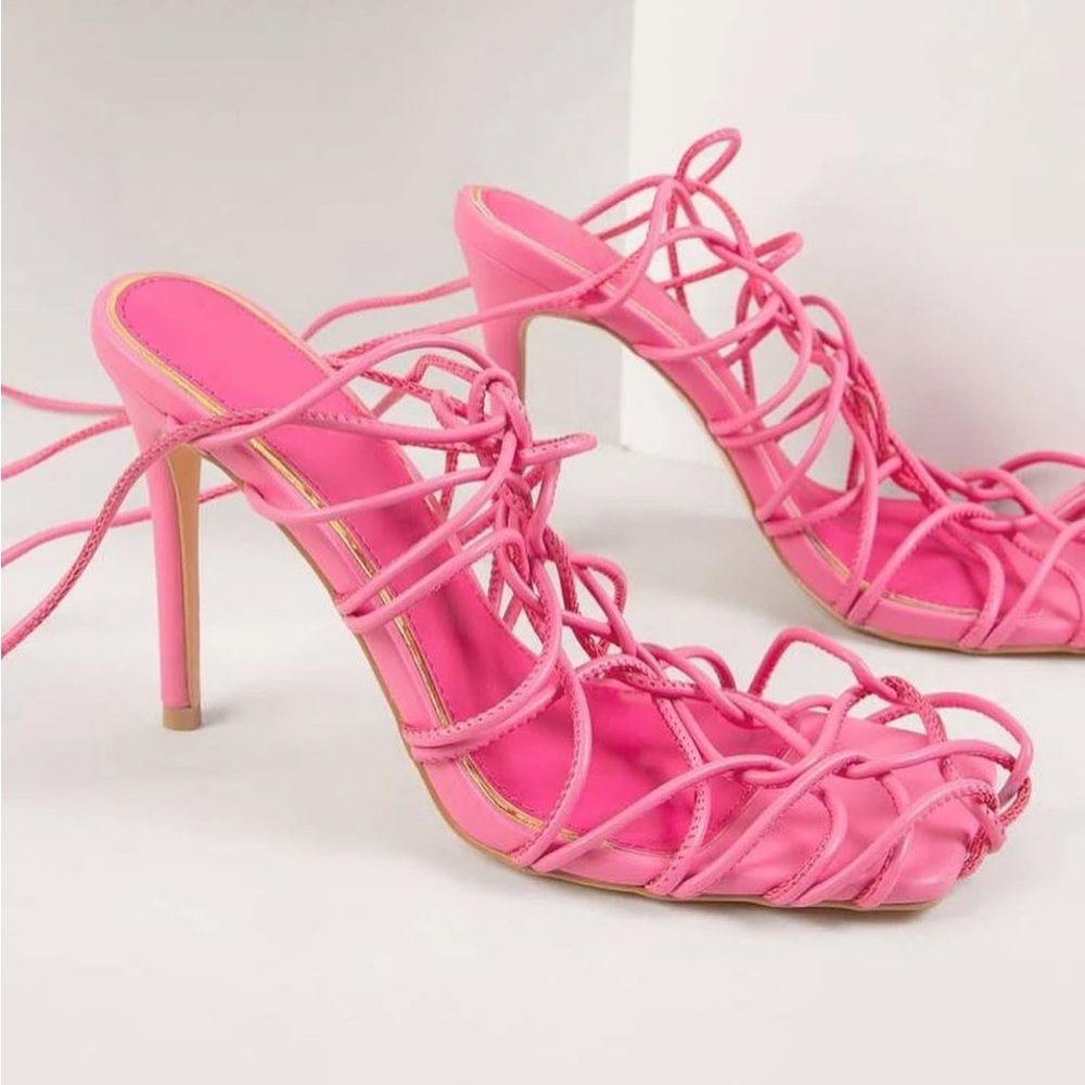 Brand New Elegant Pink Strappy Heels